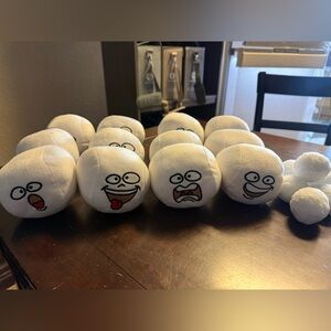 Set of Snowball Emoji Plushie Balls